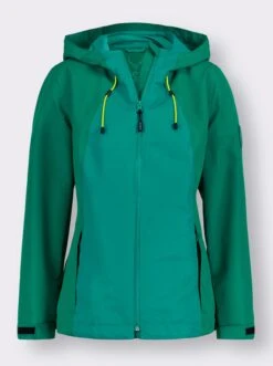 Jacke Smaragd-grün-gemustert