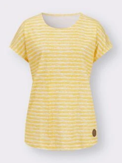 Shirt Sonnengelb-ecru-geringelt